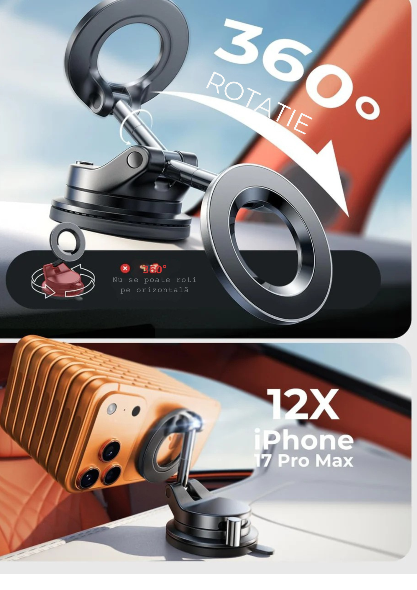 VacuumGrip 360™ – Suport Auto Magnetic Premium