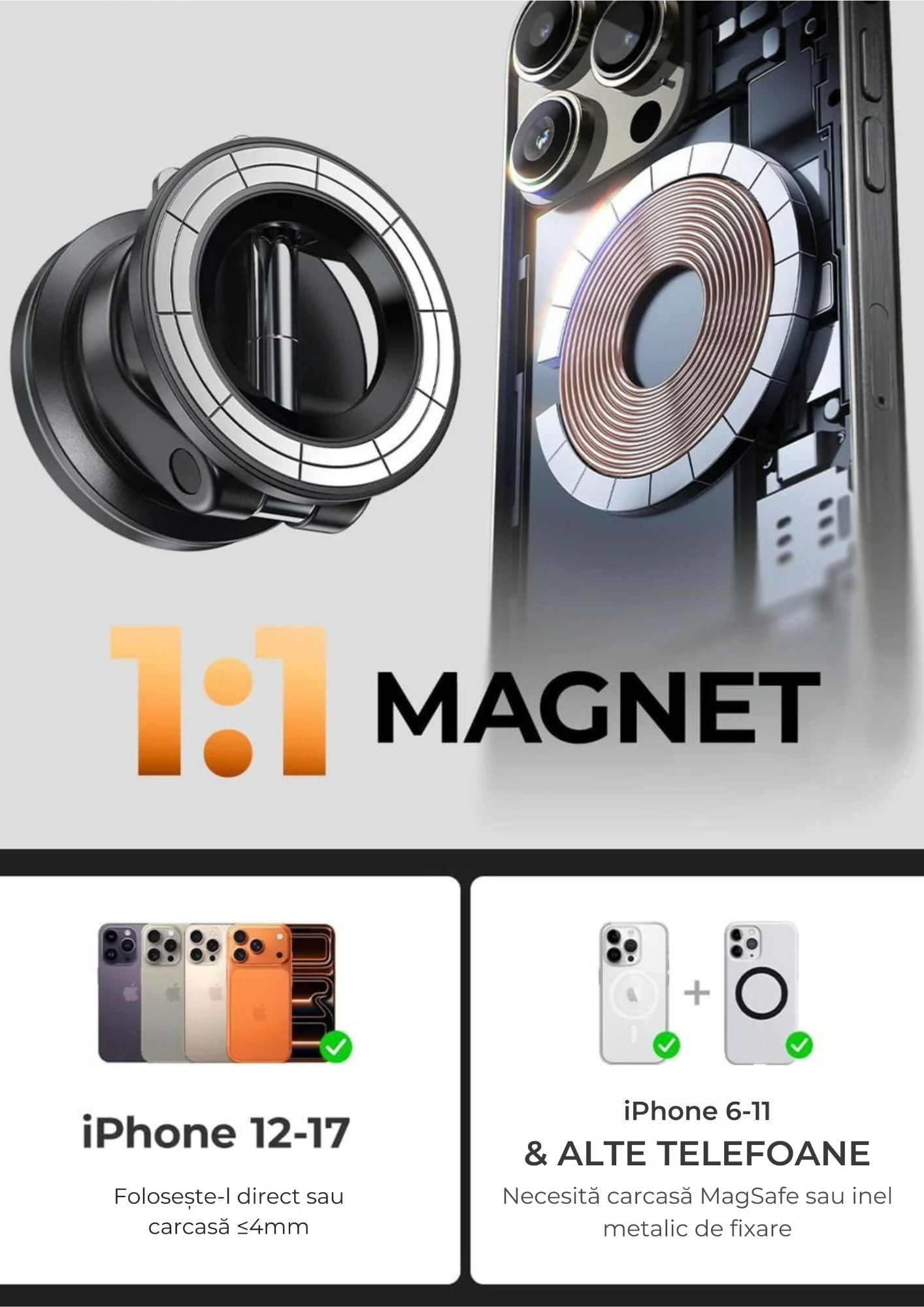 VacuumGrip 360™ – Suport Auto Magnetic Premium