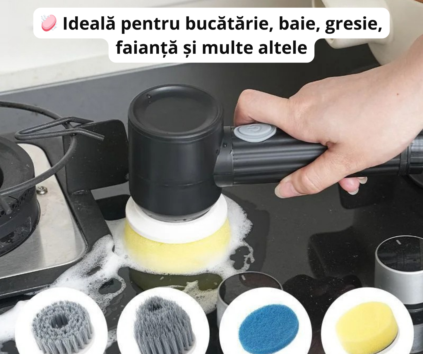 Perie Electrică cu 5 capete de Curățare